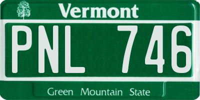 VT license plate PNL746