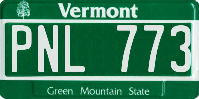 VT license plate PNL773
