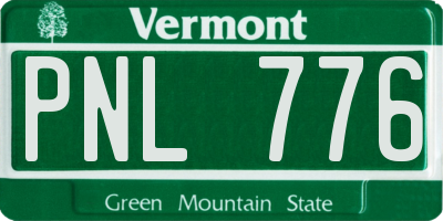 VT license plate PNL776