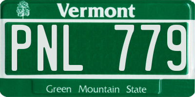 VT license plate PNL779