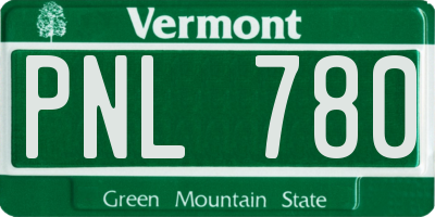 VT license plate PNL780