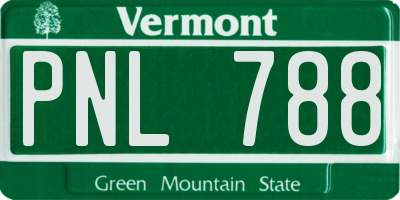 VT license plate PNL788