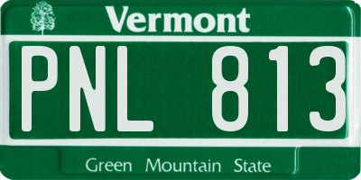 VT license plate PNL813
