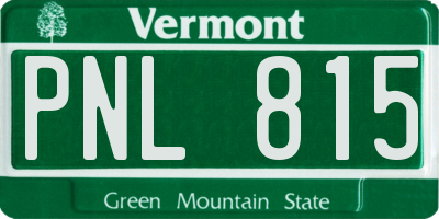 VT license plate PNL815