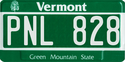 VT license plate PNL828