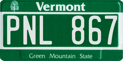 VT license plate PNL867