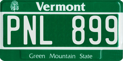 VT license plate PNL899