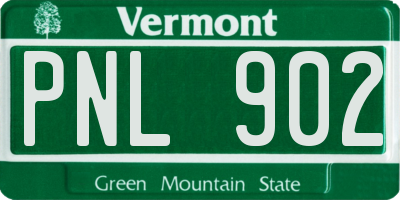 VT license plate PNL902