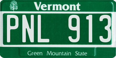 VT license plate PNL913