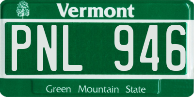 VT license plate PNL946
