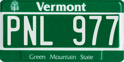 VT license plate PNL977