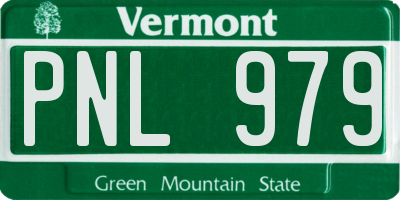VT license plate PNL979