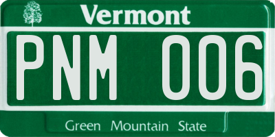 VT license plate PNM006