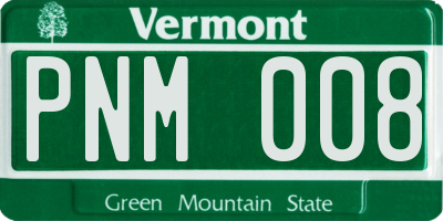 VT license plate PNM008