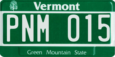 VT license plate PNM015