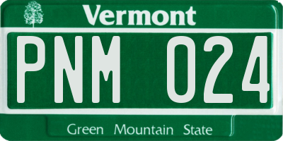 VT license plate PNM024