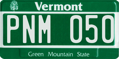 VT license plate PNM050