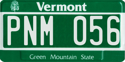 VT license plate PNM056