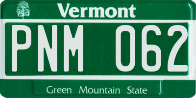 VT license plate PNM062