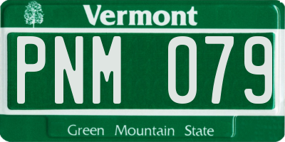 VT license plate PNM079