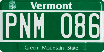 VT license plate PNM086
