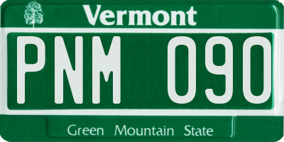 VT license plate PNM090