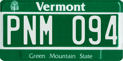 VT license plate PNM094
