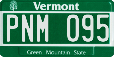 VT license plate PNM095