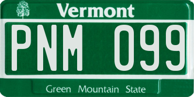 VT license plate PNM099