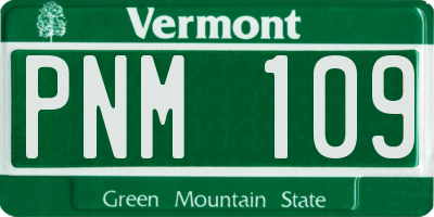 VT license plate PNM109