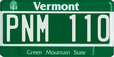 VT license plate PNM110