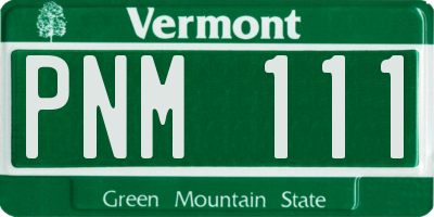 VT license plate PNM111