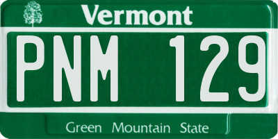 VT license plate PNM129