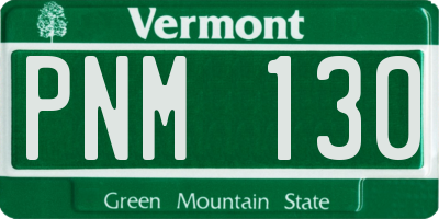 VT license plate PNM130