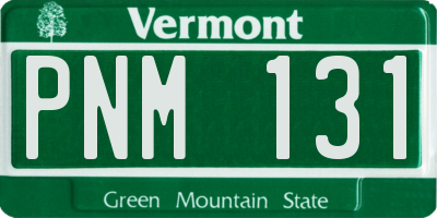 VT license plate PNM131