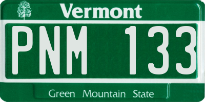 VT license plate PNM133