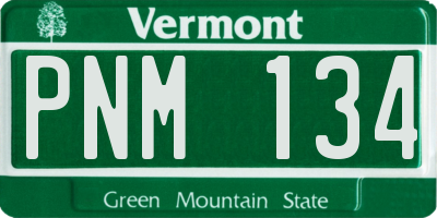 VT license plate PNM134