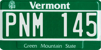 VT license plate PNM145