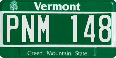 VT license plate PNM148