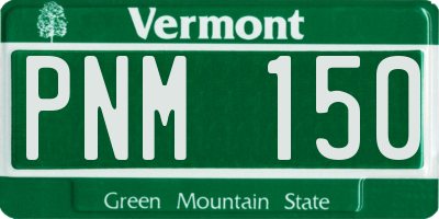 VT license plate PNM150
