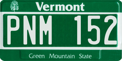 VT license plate PNM152