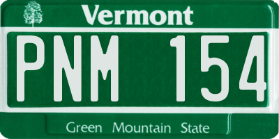 VT license plate PNM154