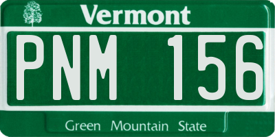 VT license plate PNM156