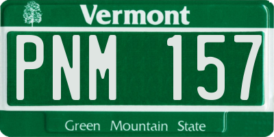 VT license plate PNM157
