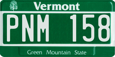 VT license plate PNM158