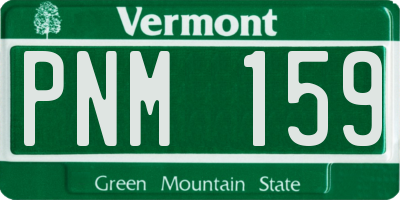 VT license plate PNM159
