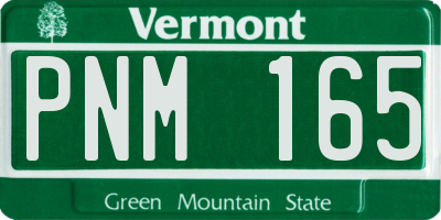 VT license plate PNM165
