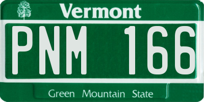 VT license plate PNM166