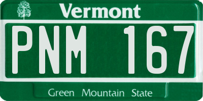 VT license plate PNM167