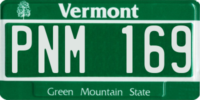 VT license plate PNM169